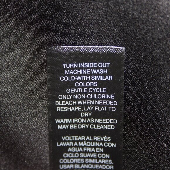 White House BM Top Sz 10 Black Hi Lo Zipper Poly Rayon Top - Picture 12 of 14